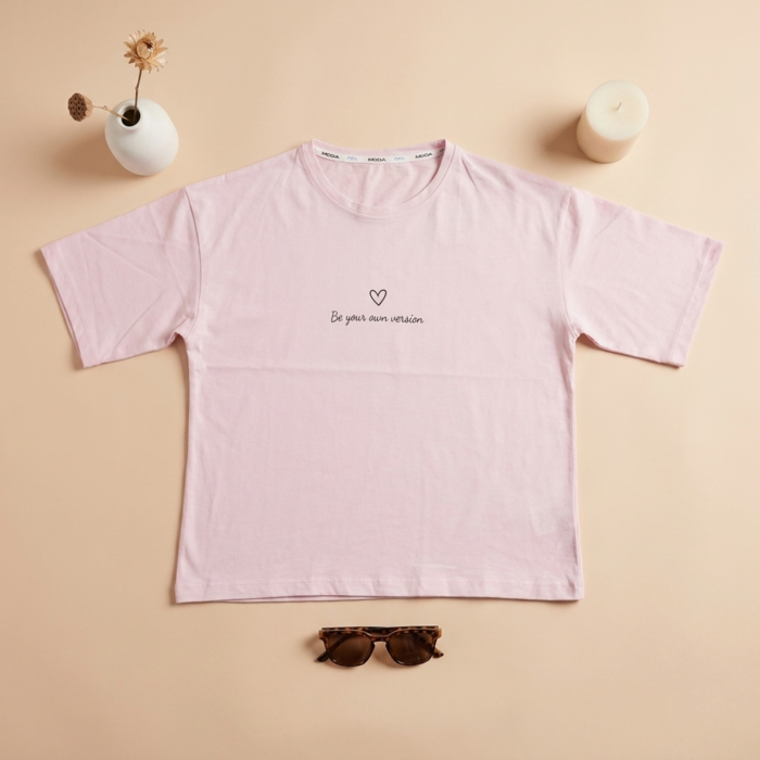 تیشرت باکسی طرح self love - Image 4